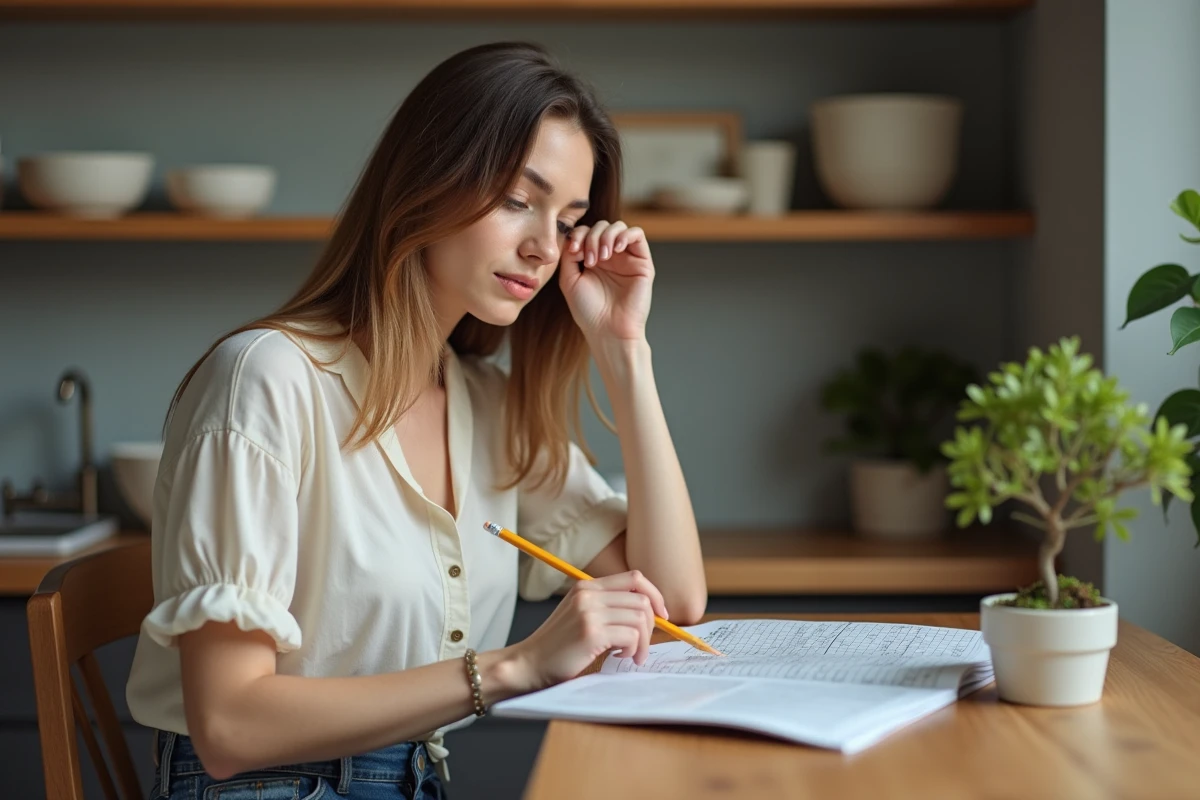 Jeune femme lisant un croixsud dans un magazine